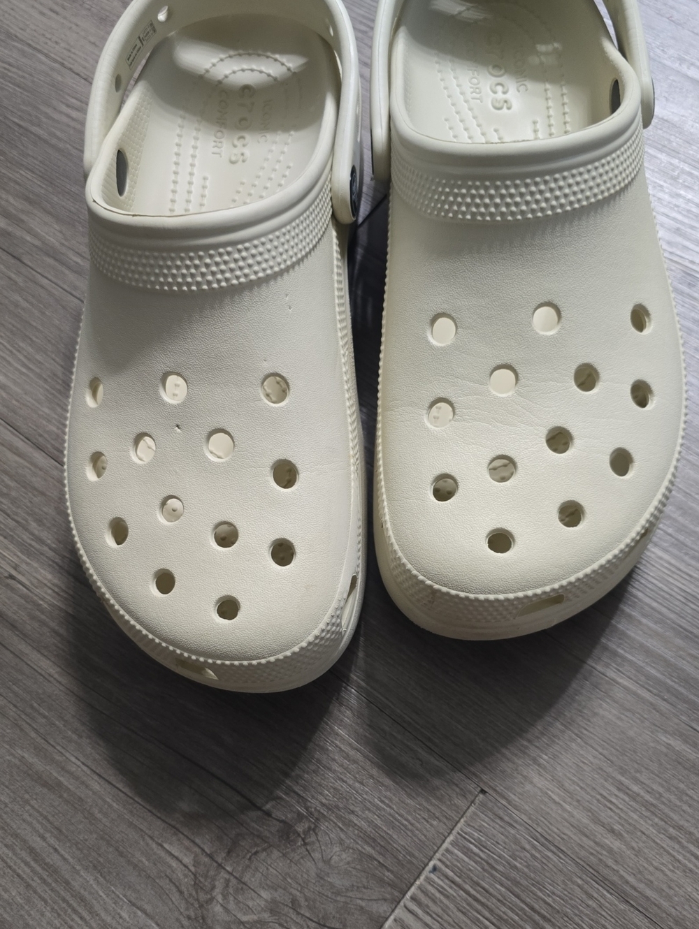 Cream Platform Crocs - Picture 5 of 7